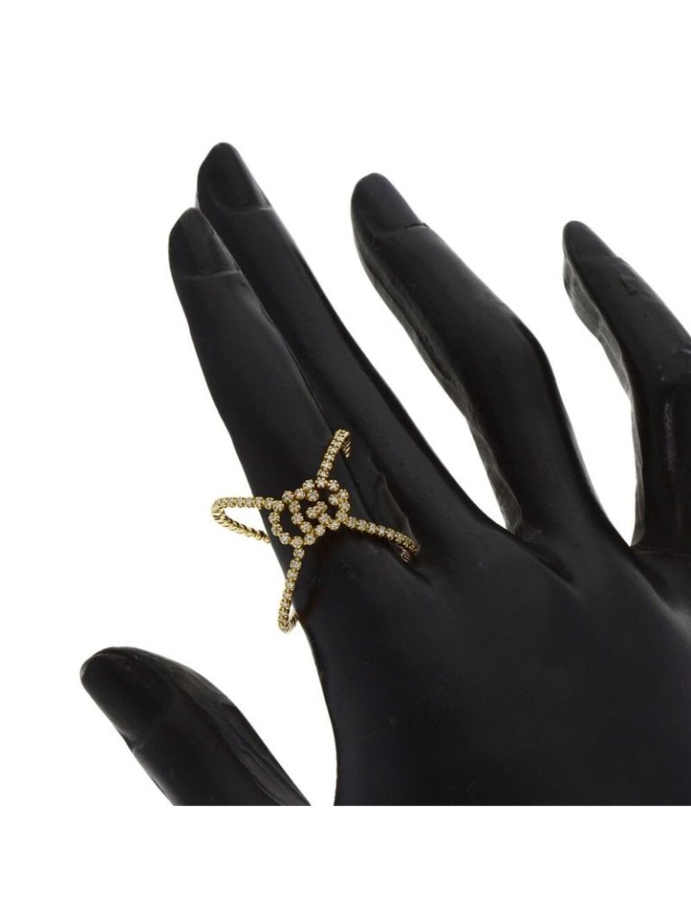 Gucci GG Running Diamond Ring 18K Yellow Gold - Picture 7 of 7